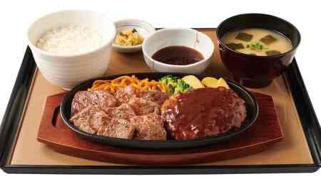 Yayoiken "Cut Steak & Hamburger Special Set Meal" and "Cut Steak & Fried Shrimp & Kara-Age Deluxe Set Meal" GW Limited Special Menu
