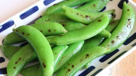 Three "snap pea" recipes! Snap peas and fresh onion namul, snap peas with walnut and sesame paste, grilled snap peas