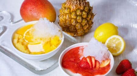 Chun Shui Tang's "Mango Shaved Ice Bean Blossom" with plenty of mango sauce & condensed milk! Also available "Strawberry Shaved Ice Bean Blossom"!
