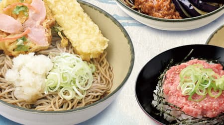 Hakone Soba "Mini Kakiage-ten and Ika-ten (Soba/Udon noodles) with fresh ginger" and other summer specials!