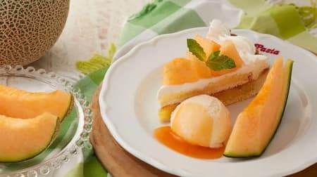Jolly Pasta "Fresh Melon Tart" with vanilla gelato certified by the Italian Gelato Association & rich melon sauce