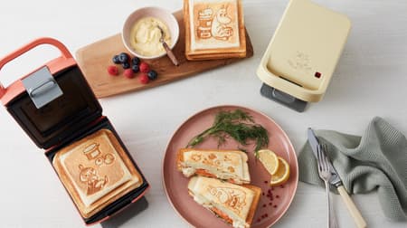 Moomin Cafe "Salmon Gratin Pudding Hot Sandwich" and "Coffee & Custard Cream with Blueberry Hot Sandwich" in collaboration with Recorto!