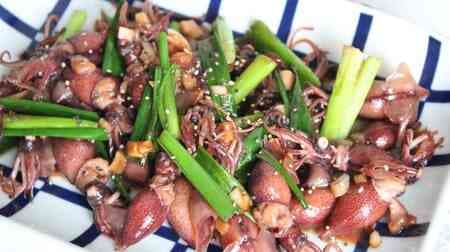 Firefly Squid Sautéed with Butter and Soy Sauce Recipe! Garlic flavor and all-purpose green onion add freshness!