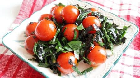 Tomato and Chives with Chinese Dressing" Easy recipe in the microwave! Refreshing sweet and sour flavor, rich in flavor with Korean seaweed