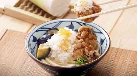 Marugame Seimen "Oni oroshi niku bukkake udon", "Oni oroshi chicken kara bukkake udon", "Oni oroshi pork shabu shabu bukkake udon", the most popular summer udon!