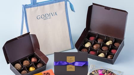 Godiva "Summer Happy Bag 2022" limited edition cotton cooler bag with logo and assorted chocolates!