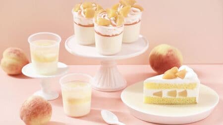 Pastel "Pretty Peach," "Panna Cotta & White Peach Jelly," "White Peach Shortcake" Summer Peach Sweets!