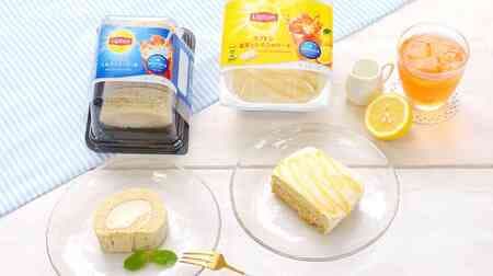 montreal "4p lipton milk tea roll" and "lipton tea and lemon cake" lipton collaboration sweets!