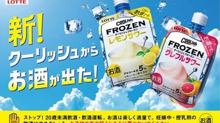 Coolish Frozen Lemon Sour, Coolish Frozen Greffle Sour, and a drink with fine ice!