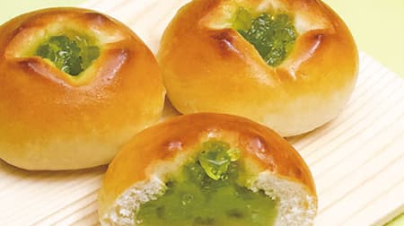 Kimuraya's new breads for July, including "Shuzane Cheinmuscat" and "Mai-izumi Zunda An Sandwich with Apricot Jam".