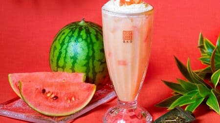Chun Shui Tang "Fruit Tea Watermelon" Refreshing Fruit Milk Tea! Fragrant jasmine tea x watermelon juice
