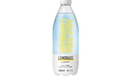 Aqua Lemonade Soda" supervised by Lemonade Lemonica Enjoy authentic lemonade in a plastic bottle!