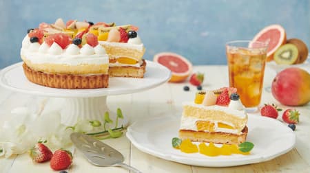 Afternoon Tea "7 Fruits Tart Shortcake" and "Aichi Fig Sweets Plate".