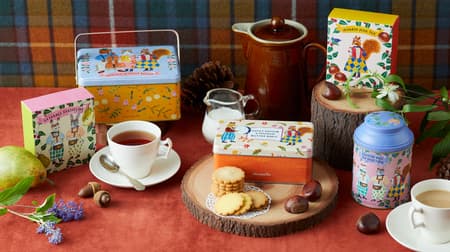 Afternoon Tea - Autumn Baked Goods and Teas! Sweet Potato Chestnut Butter Sable, Anno Sweet Potato Butterscotch Cake, etc.