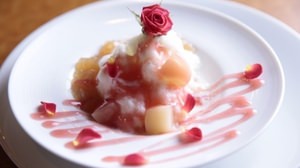 July limited flavor at the creative shaved ice shop "Plumeria Cafe"! Peach Melba & popping coconut pine