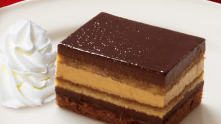 Renoir "60th Anniversary Opera Cake Set" 6 layers of chocolat, ganache, buttercream, biscuit joconde, patagrassée, and genoise chocolat!