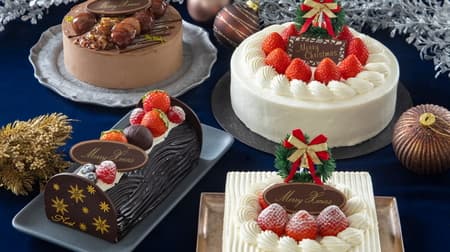 Christmas Queen Strawberry Shortcake", "Christmas Roll" with strawberries as the main ingredient, and other Christmas cakes at Sembikiya Sohonten
