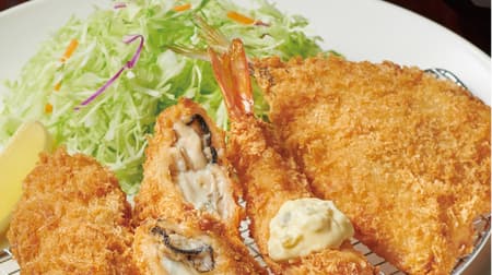 Yayoiken "Fried Oyster Mix Set Meal", "Fried Oyster Set Meal", and other menus using milky oysters from Setouchi!