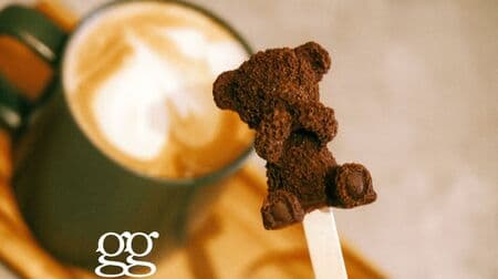 Drink while melting bear chocolate! Hot drinks with chocolate sticks at COFFEE & BAR gg GENIE to go on sale October 17.