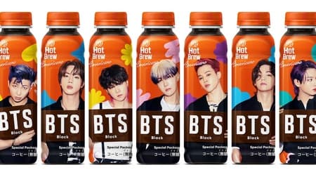 BTSコーヒー「”ホットブリューアメリカーノ” Black（無糖）／SweetBlack（加糖）」BTS7名がパッケージ