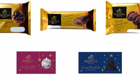 Godiva "Chocolat Danish," "Chocolat & Raspberry Sandwich," and 5 other breads and confectionery items with a luxurious chocolate flavor