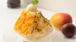 Pancakes with plenty of Hyuganatsu and mango shaved ice from Okinawa at Daikanyama "Kyushu Pancake Cafe"