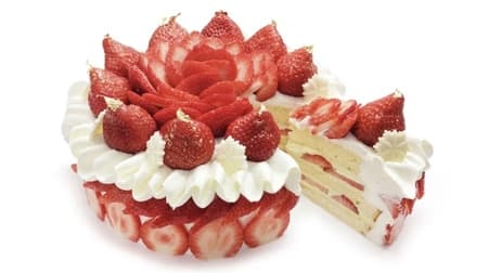 Christmas Shortcake with Fukuoka Prefecture Strawberry "Amao" from Cafe COMSA. 22nd of every month is Shortcake Day!