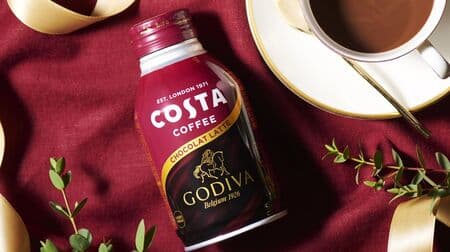 Costa Coffee and Godiva Collaborate! COSTA×GODIVA Chocolat Latte" Enjoy the richness of coffee and the sweetness of chocolate.
