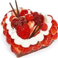 カフェコムサ バレンタイン限定「いちごとチョコレートムースのケーキ」 予約限定ケーキはハート型