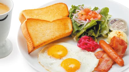 BIKKURI DONKEY "DONKEY SPECIAL BREAKFAST" toast, salad, mashed potatoes, bacon, sausage, egg dish with drink!