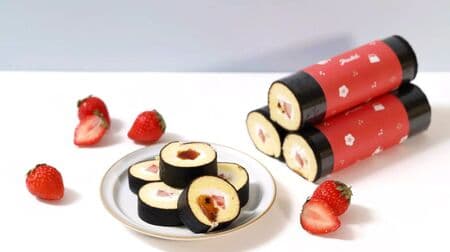 Pastel "Eho Roll" Limited Time Only Setsubun Roll Cake! Cocoa flavored crepe dough with strawberries and custard