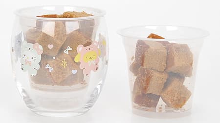 Ministop "Sanrio Characters Tea Brownie" and "Sanrio Characters Chocolate Brownie" glasses with a design depicting Sanrio Characters in bear costumes.