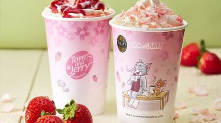 Tully's "Tom & Jerry: Cherry Blossom Dancing Strawberry White Chocolat Latte" and other collaboration products! Food & Goods