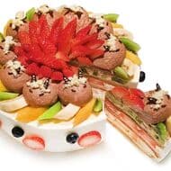 Cafe COMSA "Setsubun no Mille Crepe - Mille Crepe with Colorful Fruits -" Limited to Mille Crepe Day in February.
