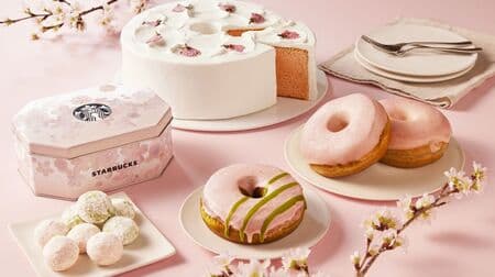 Starbucks New SAKURA Season Food "Sakura and Matcha Donuts", "2 Kinds of Ball Cookies (Sakura & Matcha)", etc.