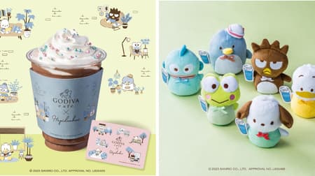 Godiva Cafe: Collaboration with Sanrio "Kerokero Keroppi" and others, finger puppet sets and chocolixers!