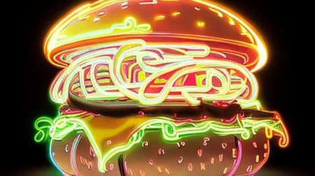 McDonald's "AI Burger Generator" "Udon Burger (Future Style)" and other freely generated images.