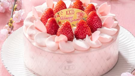FLO "Sakura colored shortcake", "Sakura Mont Blanc", "Spring Package Printemps Petit Bag" and other Sakura colored sweets!