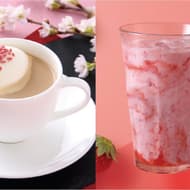 上島珈琲店「関山桜のミルク珈琲」「苺ミルク」山桜シロップや国産苺入ったシーズナルドリンク