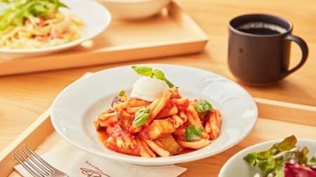 Starbucks Princi "Tabora Pasta" with salmon and potherb mustard cream pasta and other daily, weekly and monthly specials!
