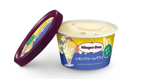 Haagen-Dazs Minicup "Lemon Cream Parfait" for a limited time only! Lemon vanilla ice cream and graham cookies