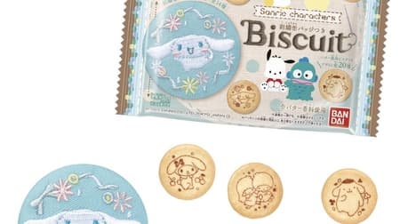 Sanrio Characters Embroidered Can Badge Biscuit" 14 kinds of embroidered can badges! Cute design with Sanrio Characters printed on it!