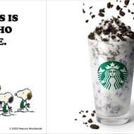 New Starbucks "Snoopy Vanilla Cream Frappuccino with Crushed Cookies" and "Charlie Brown Cappuccino with Brown Sugar".