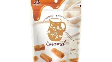 Morinaga's "Toro Nama Caramel [Plain]" - soft and fine taste filled with fresh Hokkaido cream