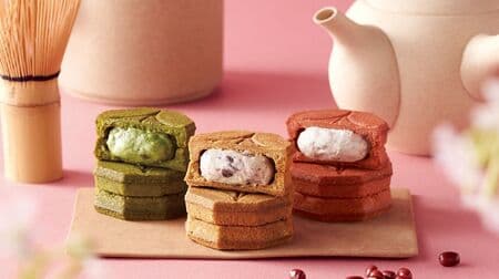 Japanese Butter Sandwich Assortment [Sakura, Green Tea, Kinako] 8 pieces Hana" from Hachi by PRESS BUTTER SAND!