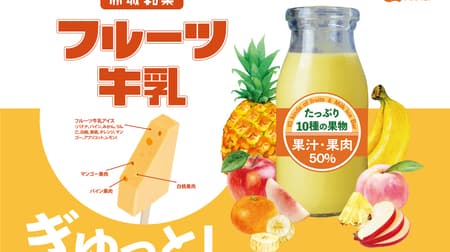 Akagi Nyugyo "Fruit Milk" - a bottle of ice cream after a hot bath!
