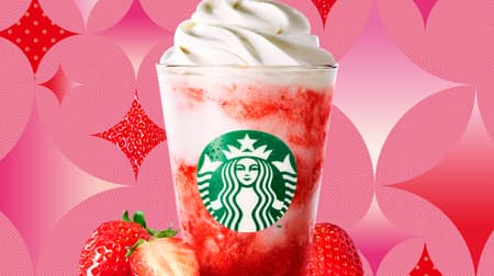 Starbucks Strawberry Frappuccino" is back this year! Pre-sale with Mobile Order & Pay! Strawberry's sweet & sour & fruitiness & richness of milk!
