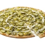 Domino's Pizza "Pickle Pizza" - 600g of pickles in a big NY size! Pickle lovers, please visit ......!