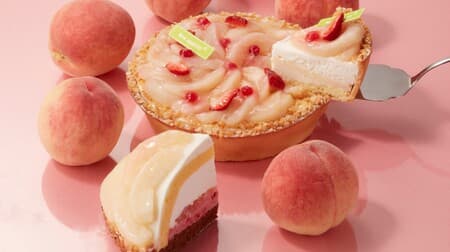Chateraise "Momo Fair" 10-day limited edition cakes "Rare Cheese Tart with Ripe Peaches from Yamanashi Prefecture", "Fruit Bomb Cake with Ripe Peaches from Yamanashi Prefecture", "Parfait with White Peaches from Yamanashi Prefecture" - taste soft and juicy
