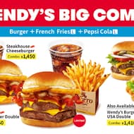 「ステーキハウスチーズバーガー」ウェンディーズ・ビッグ・コンボ（WENDY’S BIG COMBO）第3弾 ウェンディーズ・ファーストキッチン新宿南口店など店舗限定で